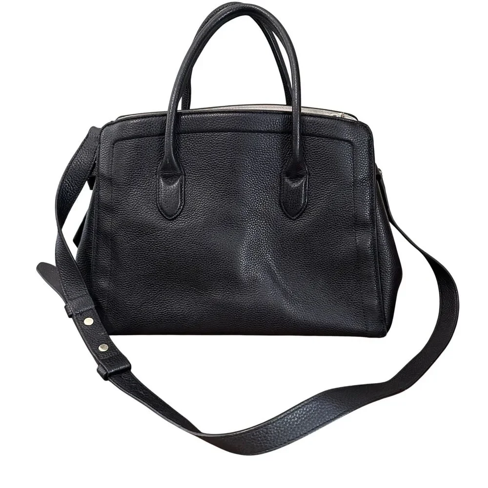 Kate Spade New York Satchel Black Pebbled Leather Crossbody Medium Bag